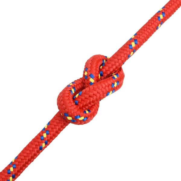 vidaXL Båttau rød 20 mm 50 m polypropylen