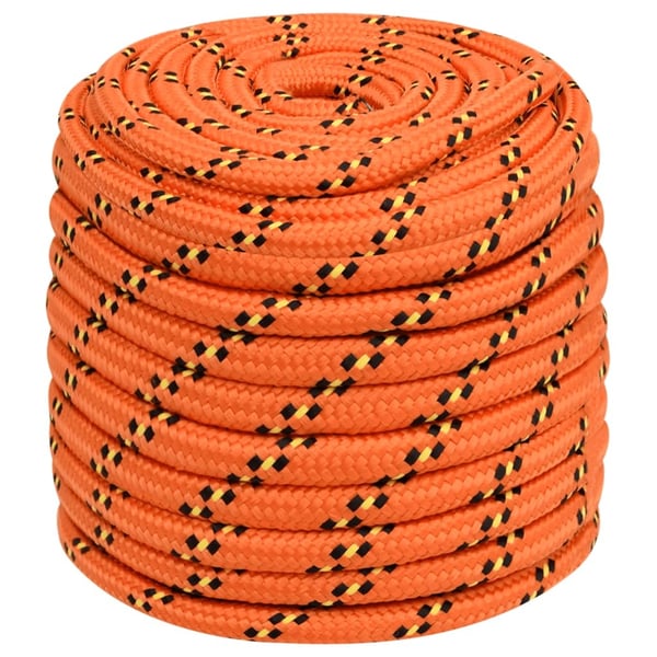 vidaXL Båttau oransje 18 mm 50 m polypropylen