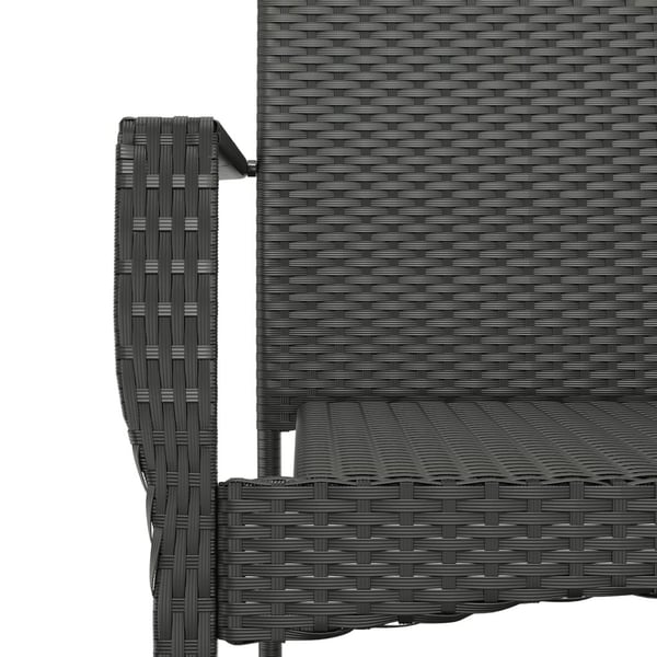 vidaXL havestole med hynder 4 stk. polyrattan sort