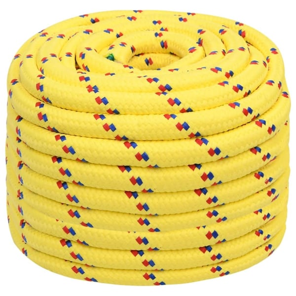 vidaXL Båttau gul 20 mm 25 m polypropylen