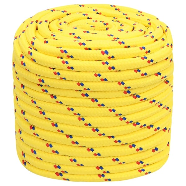 vidaXL Båttau gul 16 mm 25 m polypropylen