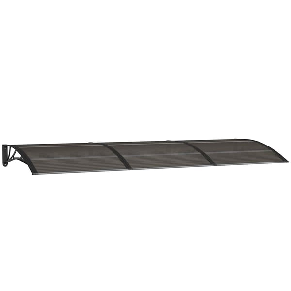 vidaXL Skjermtak svart 300x100 cm polykarbonat