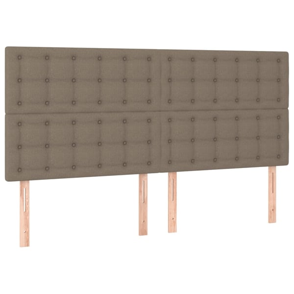 vidaXL kontinentalseng med madras 160x200 cm stof gråbrun
