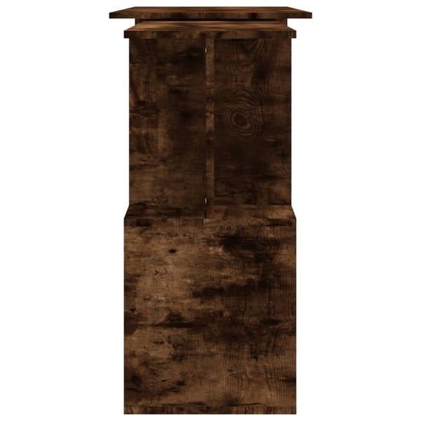 vidaXL Hjørnepult røkt eik 200x50x76 cm konstruert tre