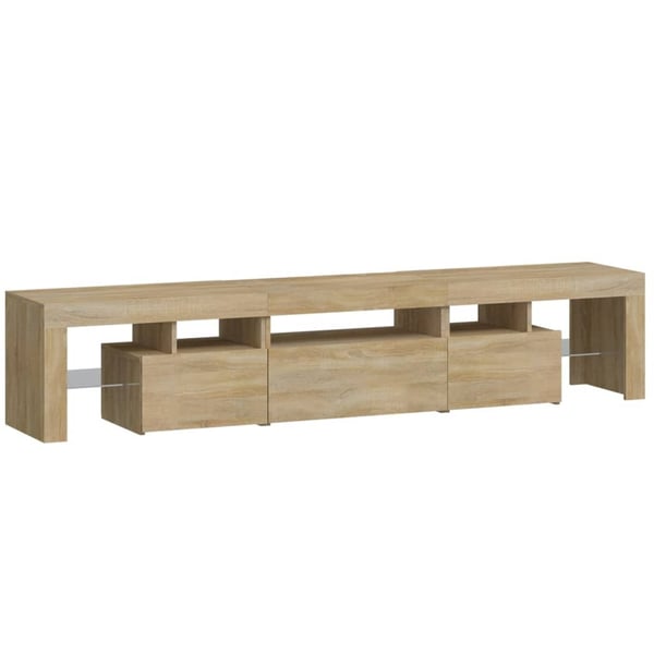vidaXL TV-benk med LED-lys sonoma eik200 x 36,5 x 40 cm