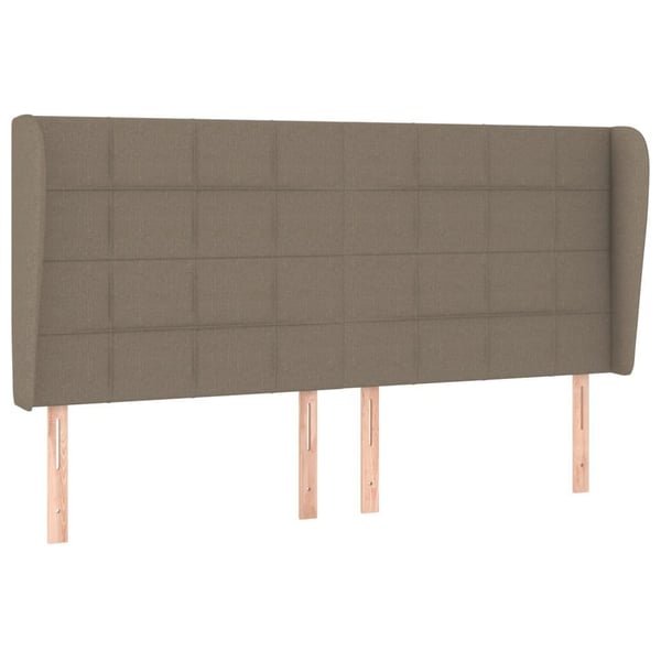 vidaXL kontinentalseng med madras 160x200 cm stof gråbrun