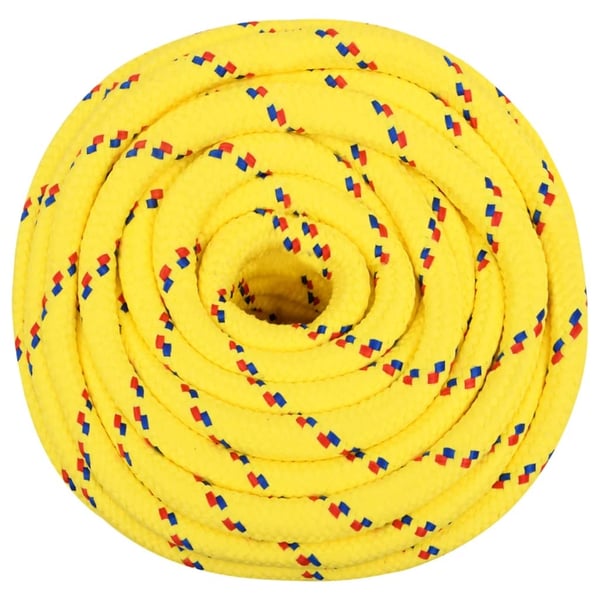 vidaXL Båttau gul 18 mm 25 m polypropylen