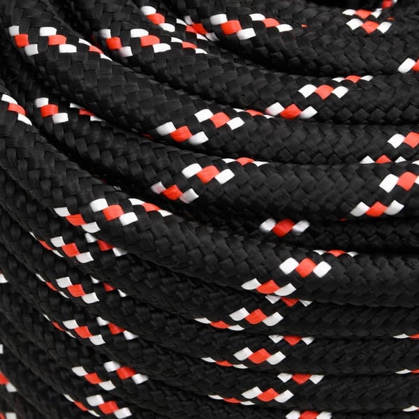 vidaXL Veneköysi musta 18 mm 25 m polypropeeni