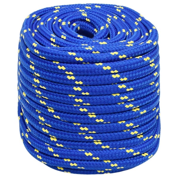 vidaXL Båttau blå 16 mm 100 m polypropylen