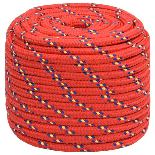 vidaXL Veneköysi punainen 16 mm 25 m polypropeeni