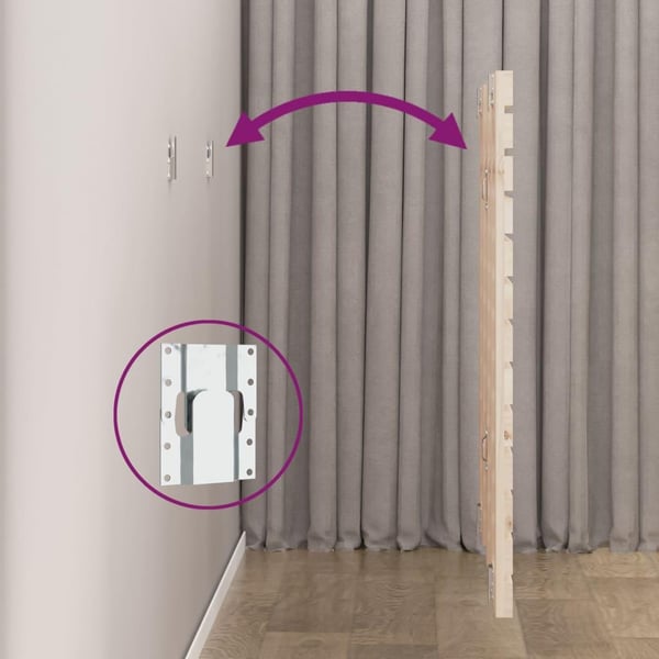 vidaXL Veggmontert hodegavl 186x3x91,5 cm heltre furu