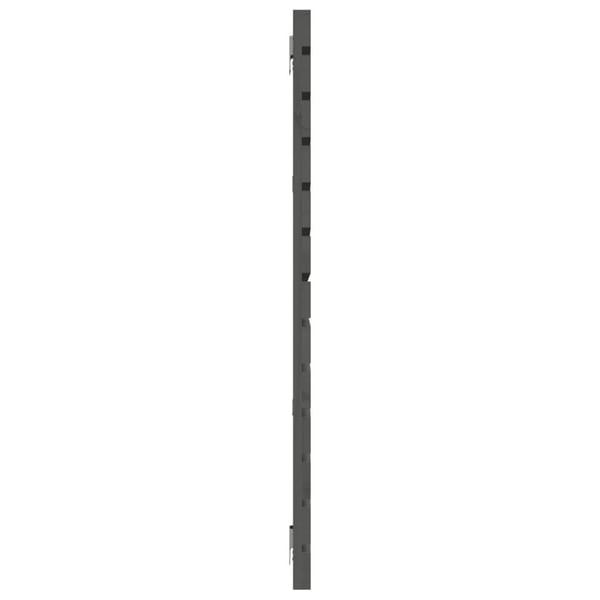 vidaXL sengegavl 206x3x91,5 cm massivt fyrretræ grå