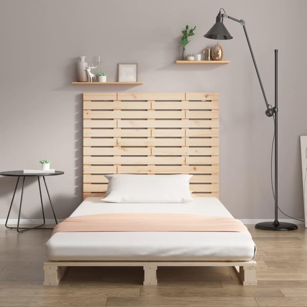 vidaXL Veggmontert hodegavl 81x3x91,5 cm heltre furu