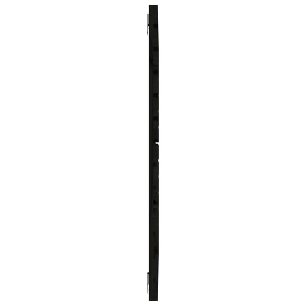 vidaXL Veggmontert sengegavl svart 96x3x91,5 cm heltre furu