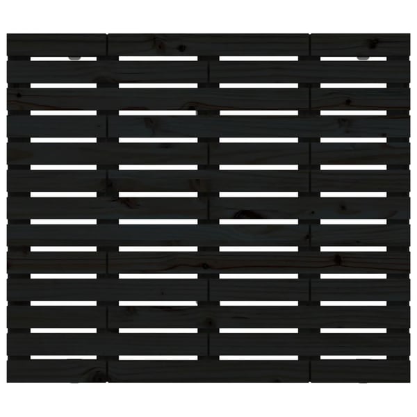 vidaXL Veggmontert sengegavl svart 96x3x91,5 cm heltre furu