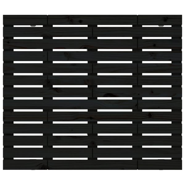 vidaXL Veggmontert sengegavl svart 81x3x91,5 cm heltre furu