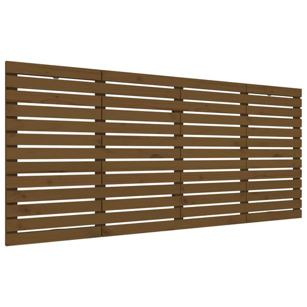 vidaXL Veggmontert hodegavl honningbrun 156x3x91,5 cm heltre furu