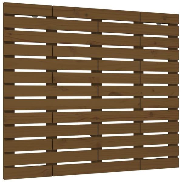 vidaXL Veggmontert hodegavl honningbrun 106x3x91,5 cm heltre furu
