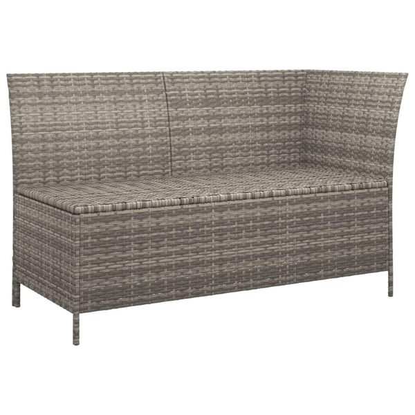 vidaXL loungesæt til haven 3 dele med hynder polyrattan grå