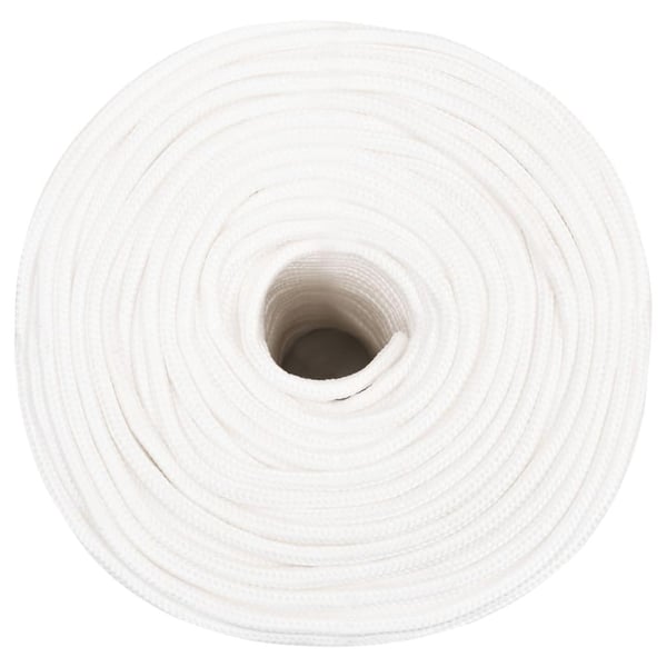 vidaXL Båttau helhvit 6 mm 25 m polypropylen