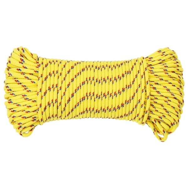 vidaXL Veneköysi keltainen 3 mm 50 m polypropeeni