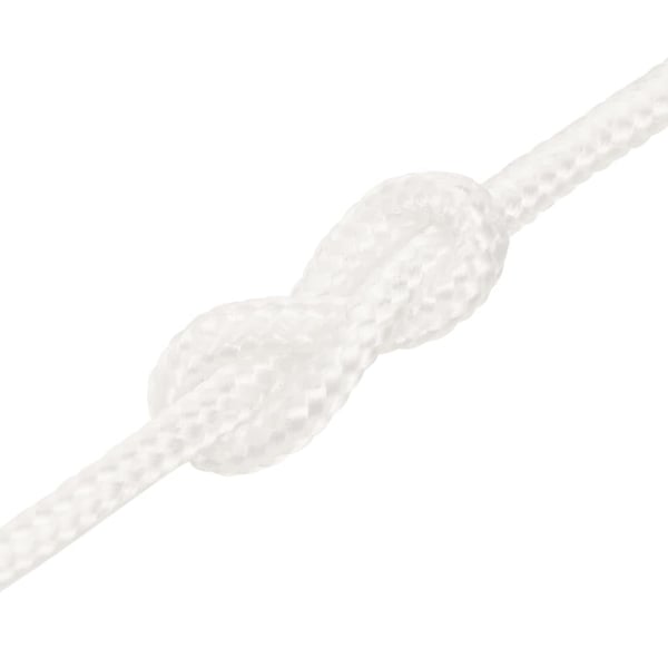 vidaXL Båttau helhvit 4 mm 50 m polypropylen