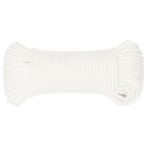 vidaXL Båttau helhvit 5 mm 25 m polypropylen