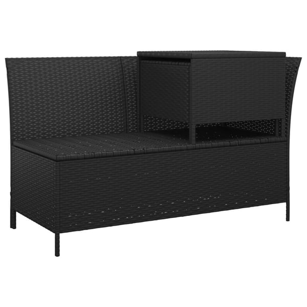 vidaXL loungesæt til haven 4 dele med hynder polyrattan sort