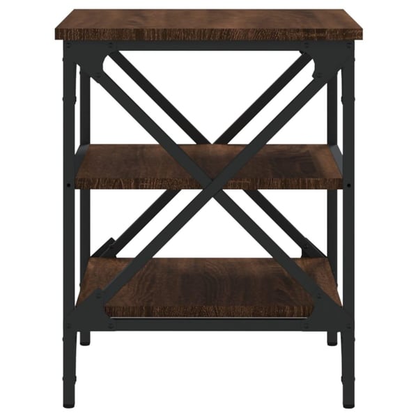vidaXL Sidebord 2 stk brun eik 40x42x50 cm konstruert tre