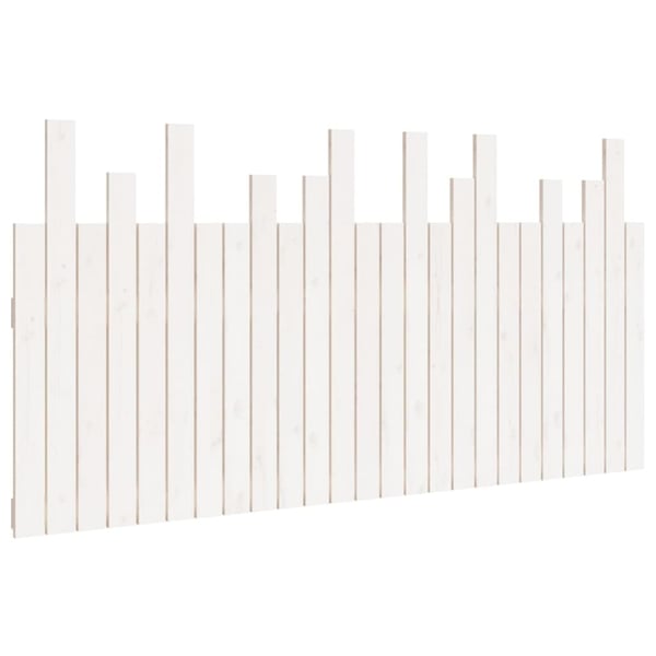 vidaXL Veggmontert sengegavl hvit 159,5x3x80 cm heltre furu