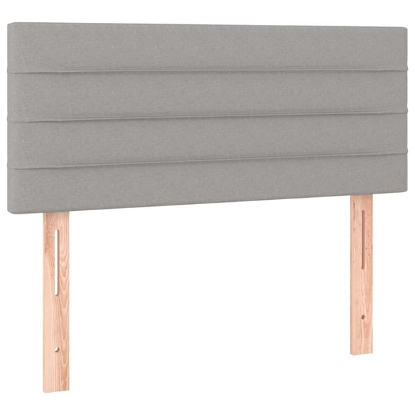 vidaXL kontinentalseng med madras 90x190 cm stof lysegrå