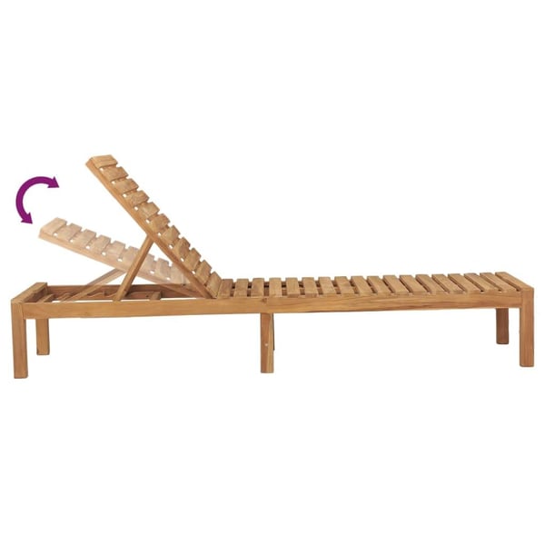 vidaXL Solsängar 2 st massiv teak