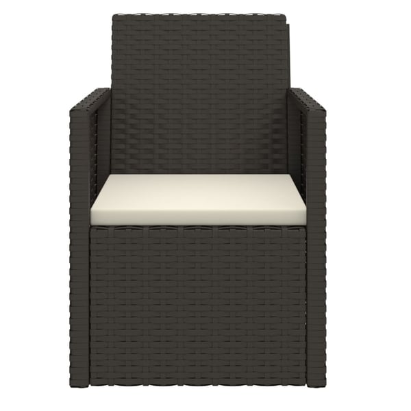 vidaXL havestol med hynde polyrattan sort
