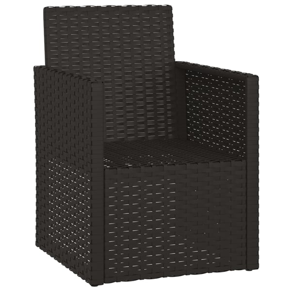 vidaXL havestol med hynder polyrattan sort
