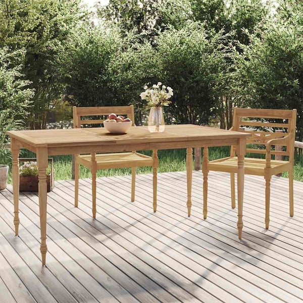 vidaXL foldbart barbord 90x65x105 cm massivt teaktræ