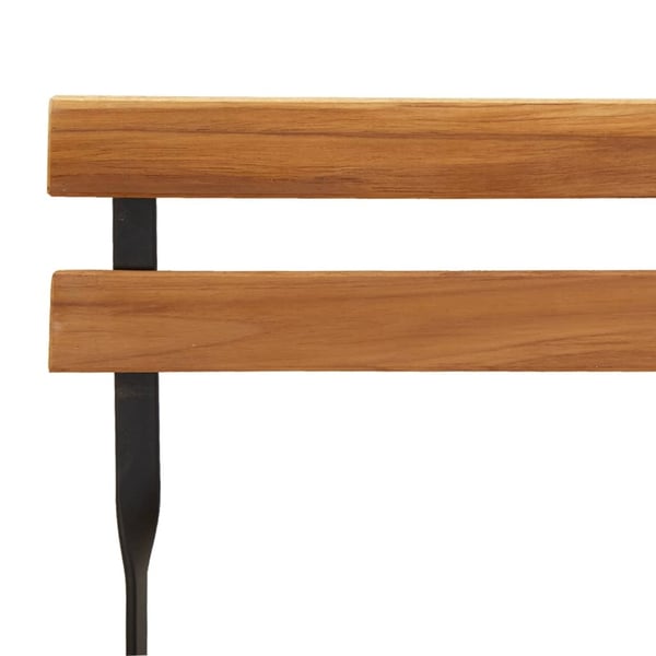 vidaXL foldbare bistrostole 2 stk. massivt teaktræ og stål
