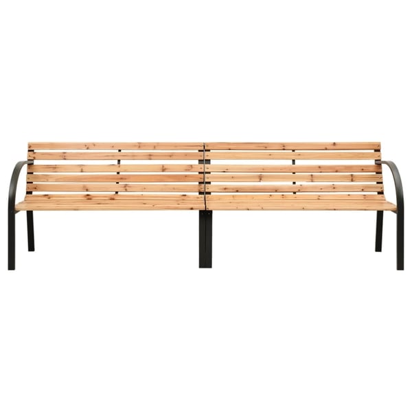 vidaXL Dubbelbänk 225 cm massivt granträ