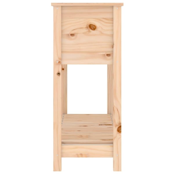 vidaXL Plantekasse med hylle 111,5x34,5x81 cm heltre furu
