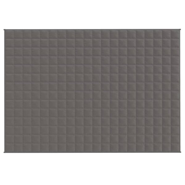 vidaXL tyngdetæppe 137x200 cm 10 kg stof grå
