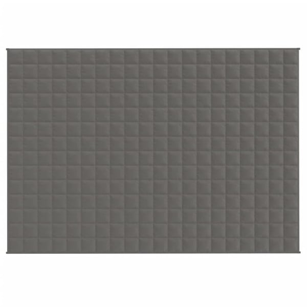 vidaXL tyngdetæppe 140x200 cm 10 kg stof grå