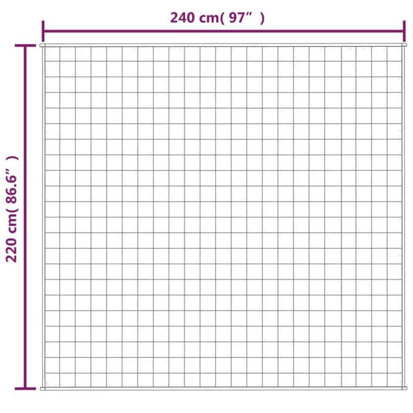 vidaXL Vektdyne blå 220x240 cm 11 kg stoff