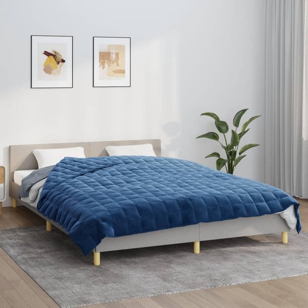 vidaXL Vektdyne blå 220x240 cm 11 kg stoff