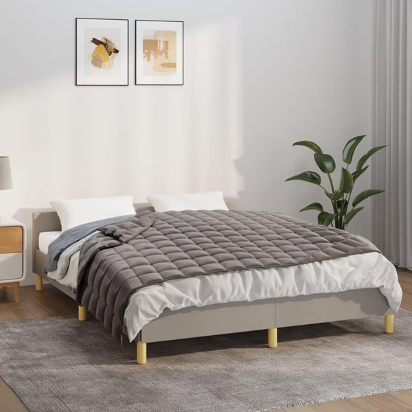 vidaXL Vektdyne grå 122x183 cm 5 kg stoff