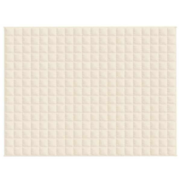 vidaXL Vektdyne kremhvit 152x203 cm 11 kg stoff