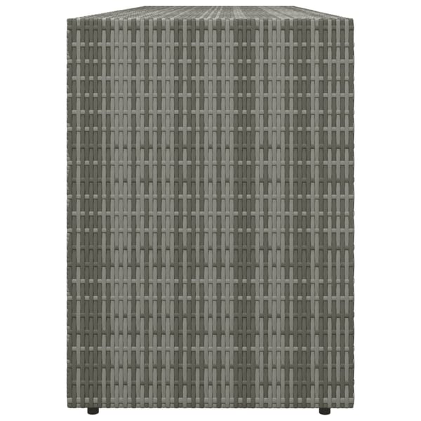 vidaXL Puutarhan säilytyskaappi harmaa 198x55,5x80 cm polyrottinki