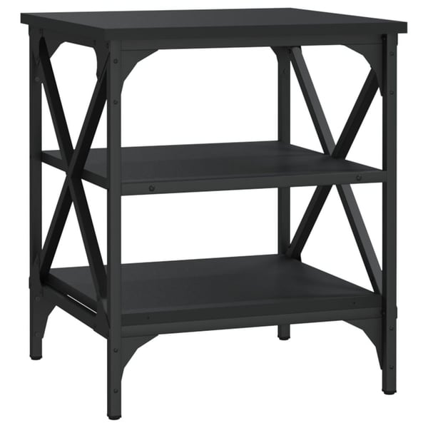 vidaXL sideborde 2 stk. 40x42x50 cm konstrueret træ sort