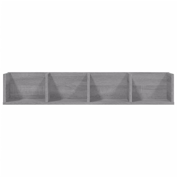 vidaXL CD-hylly harmaa Sonoma 100x18x18 cm tekninen puu
