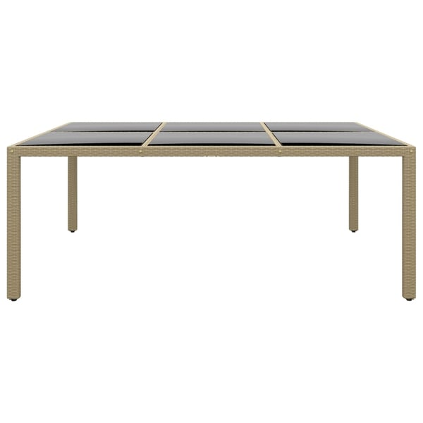 vidaXL spisebordssæt til haven 11 dele polyrattan beige