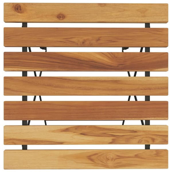 vidaXL foldbart bistrobord 55x54x71 cm massivt teaktræ og stål