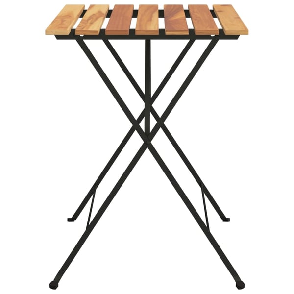 vidaXL foldbart bistrobord 55x54x71 cm massivt teaktræ og stål
